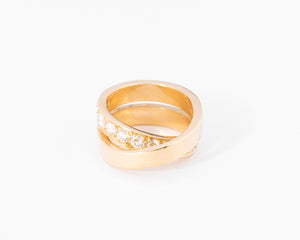 Bague Cartier modèle Nouvelle Vague or jaune et diamants