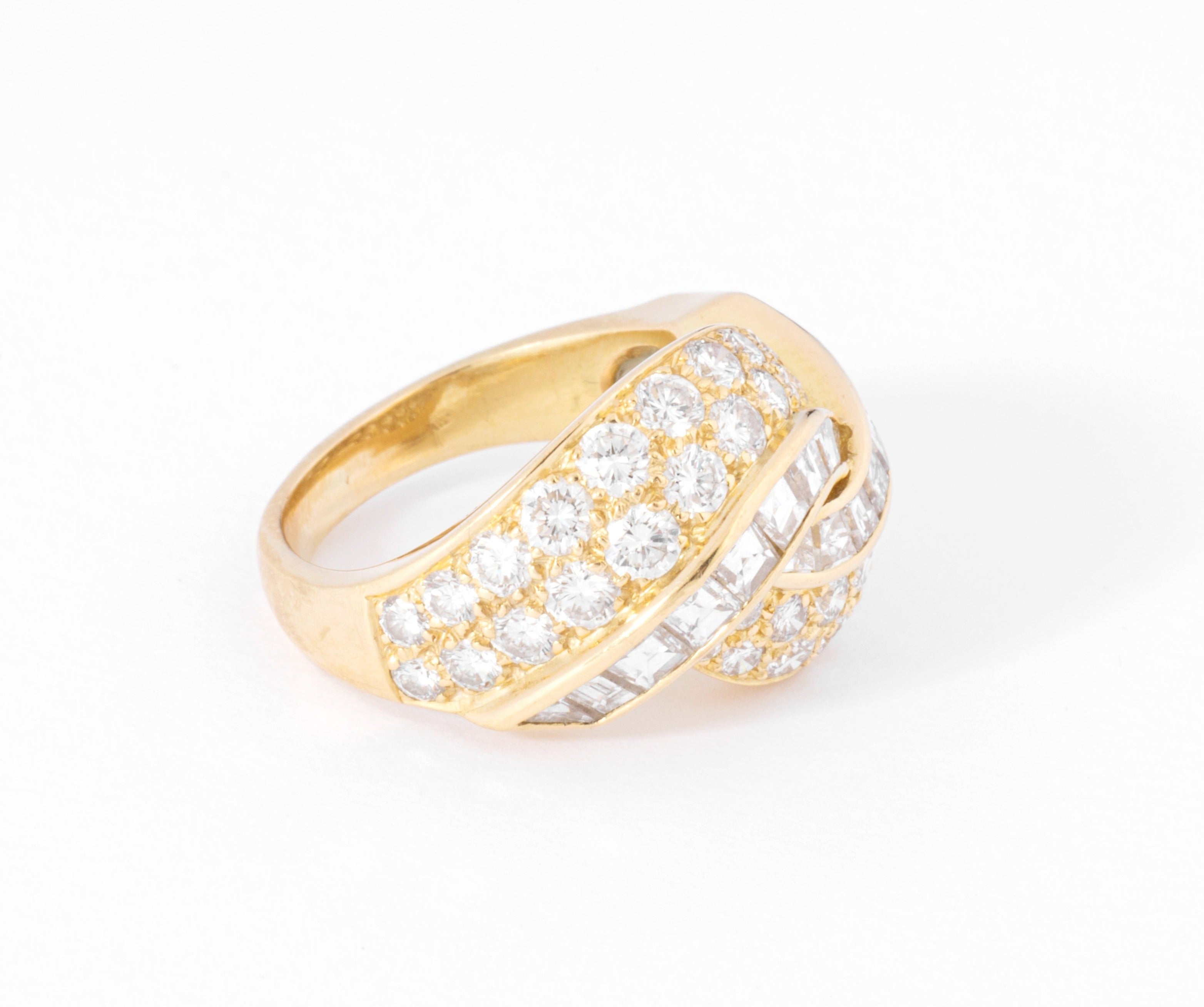 bague or jaune diamant princesse