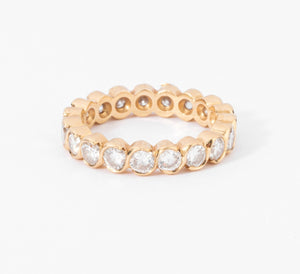 Alliance en diamants taille brillant or jaune