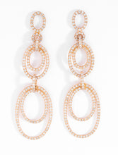 Charger l&#39;image dans la galerie, Boucles d&#39;oreilles or rose multi anneaux en diamant
