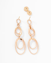 Charger l&#39;image dans la galerie, Boucles d&#39;oreilles or rose multi anneaux en diamant
