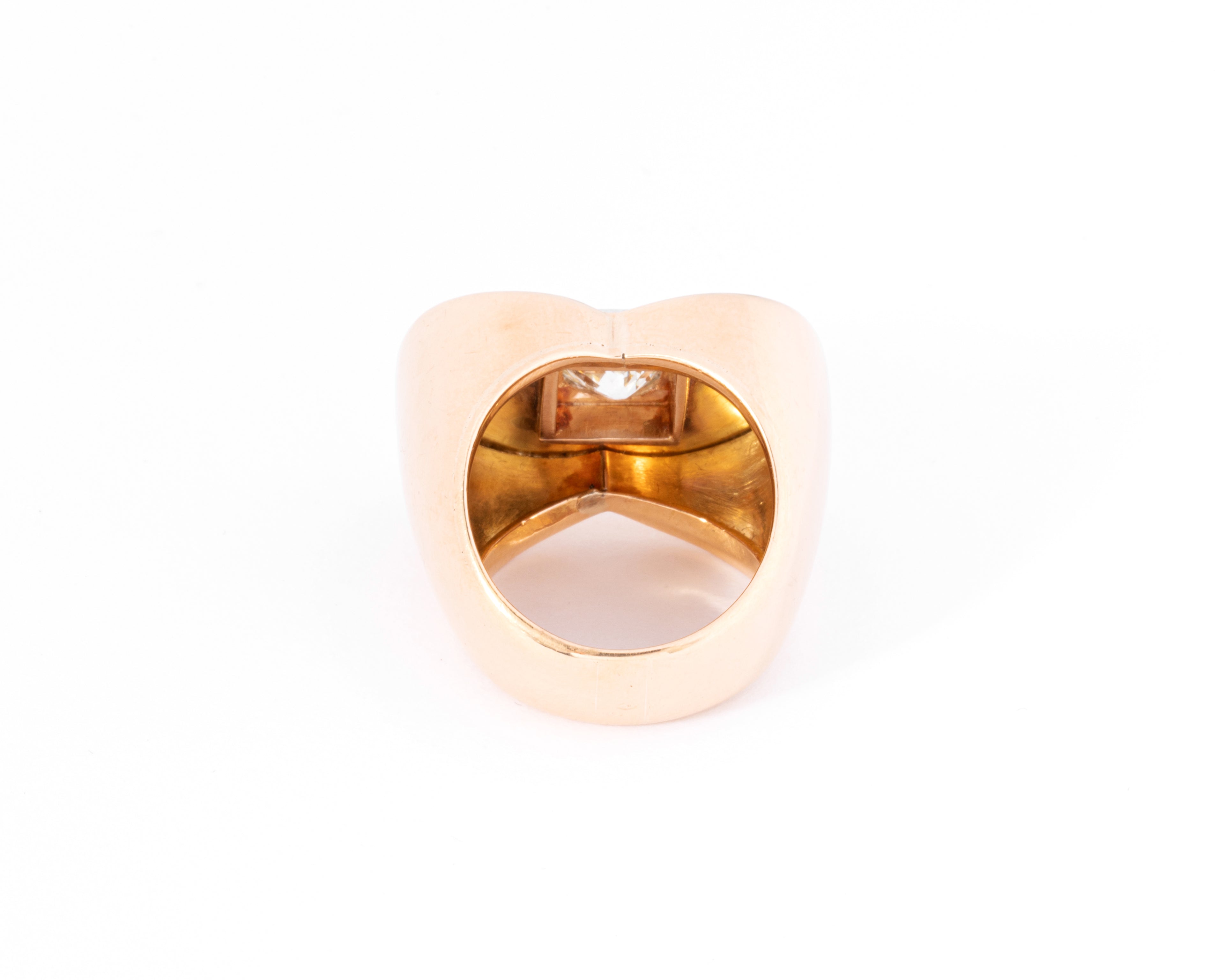 Bague Tank ornée d'un diamant