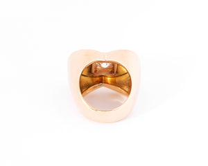 Bague Tank ornée d'un diamant