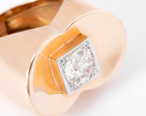 Bague Tank ornée d'un diamant