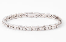 Charger l&#39;image dans la galerie, Bracelet riviere en diamant or gris et platine
