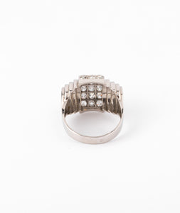 Bague platine et diamant à gradins