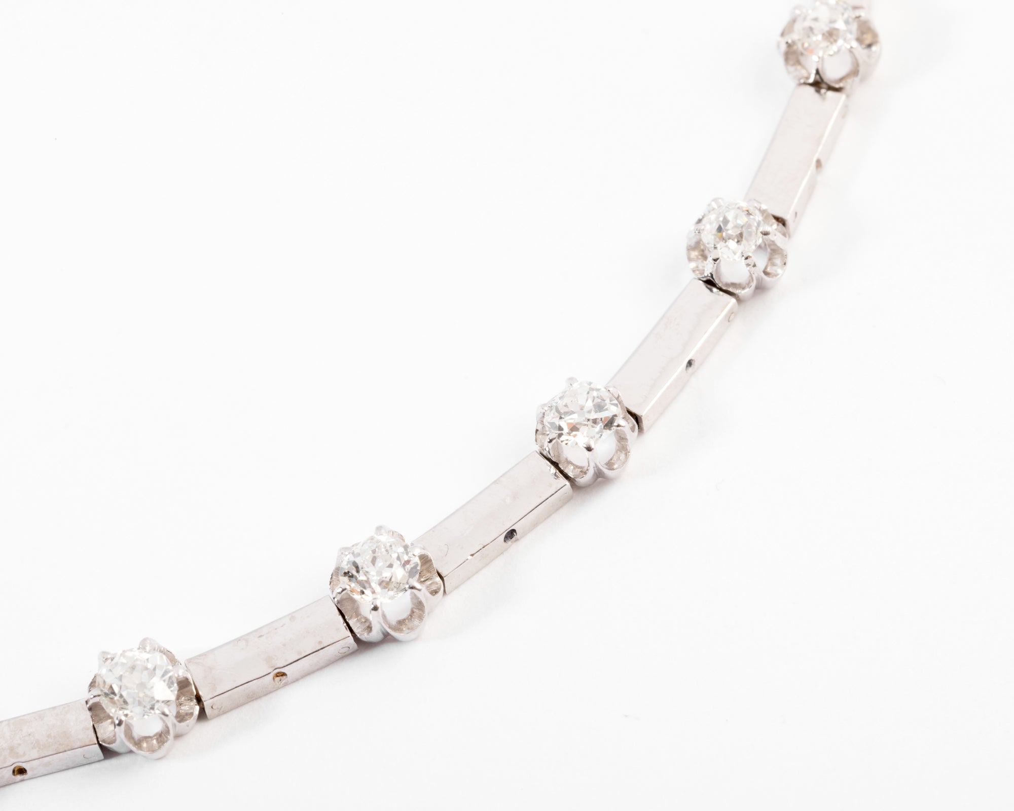 collier en diamant et or gris des 1960