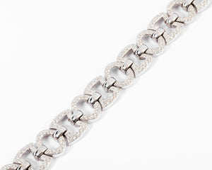 Bracelet or gris et diamant