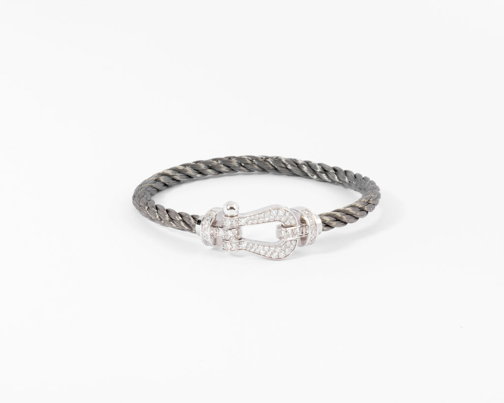Bracelet diamant et acier force 10 de Fred GM