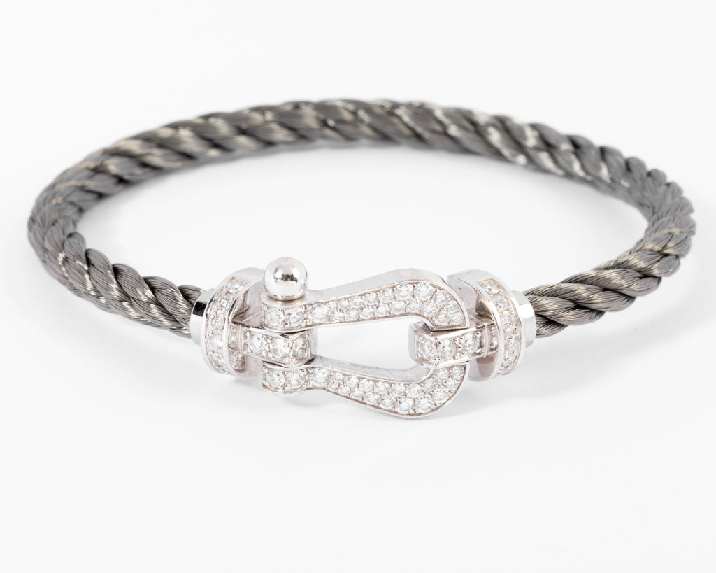 Bracelet diamant et acier force 10 de Fred GM