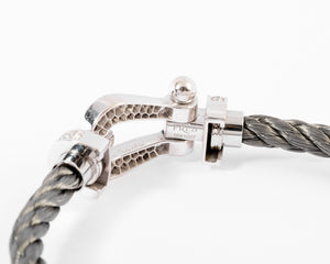 Bracelet diamant et acier force 10 de Fred GM