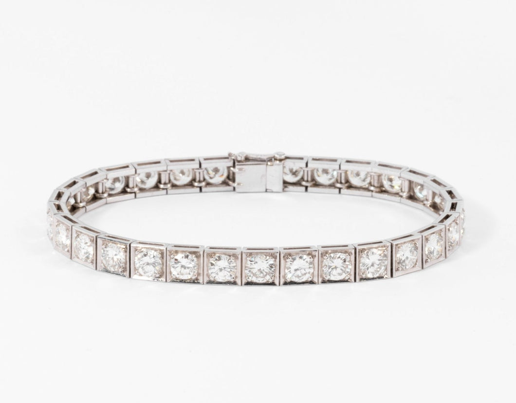 Bracelet rivière en diamant et platine
