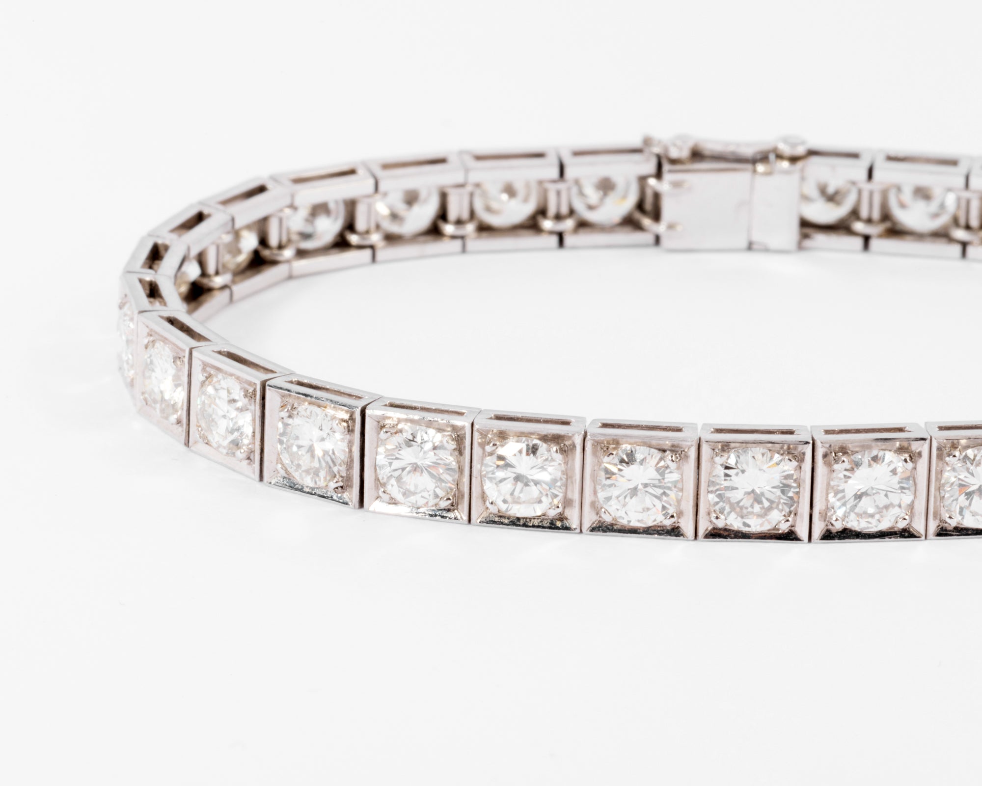 Bracelet rivière en diamant et platine