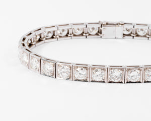 Bracelet rivière en diamant et platine