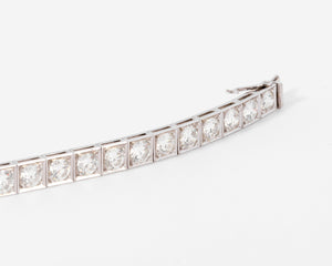 Bracelet rivière en diamant et platine