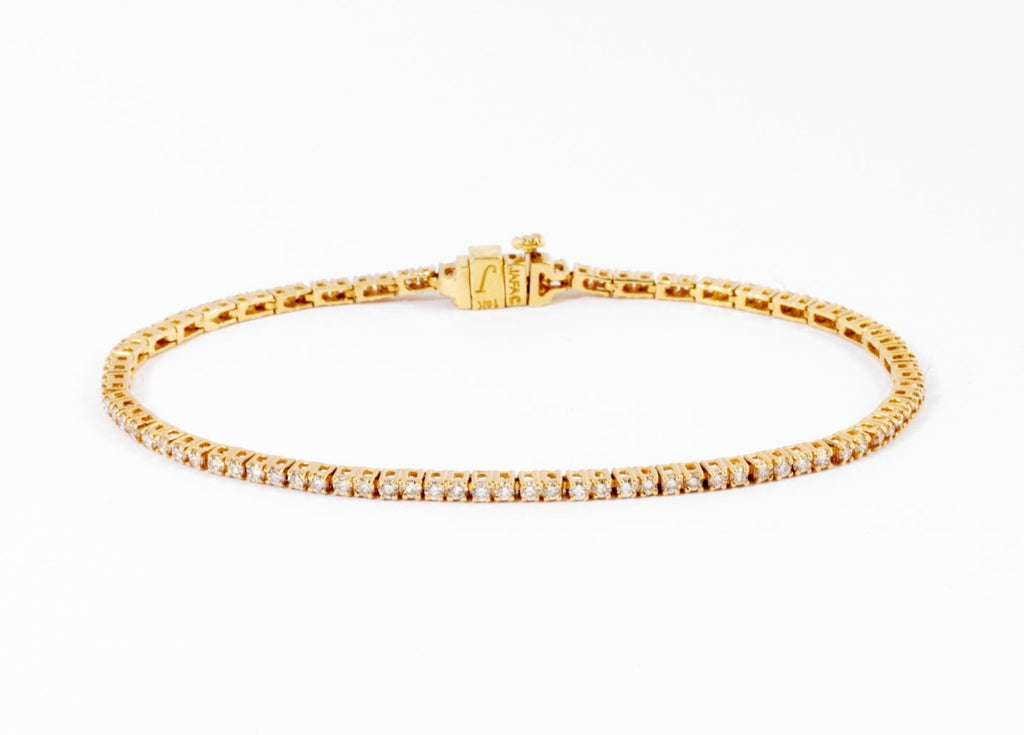 Bracelet riviere en or jaune et diamants