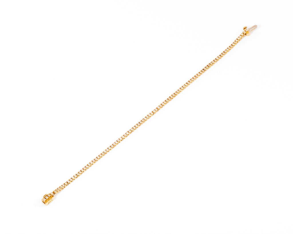 Bracelet riviere en or jaune et diamants