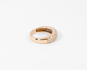 Bague or jaune pavée de diamants de la maison Cartier