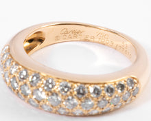 Charger l&#39;image dans la galerie, Bague or jaune pavée de diamants de la maison Cartier
