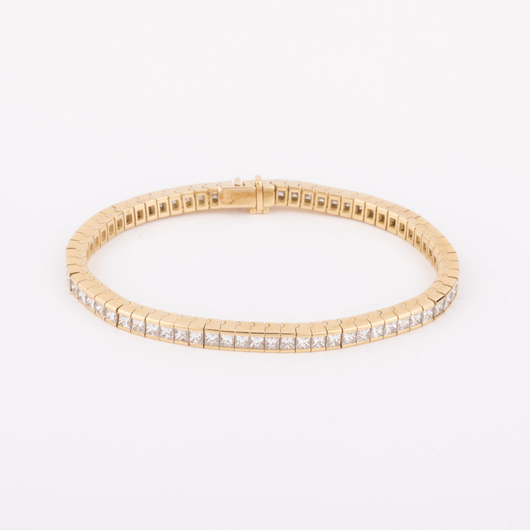 Bracelet riviere diamant taille princesse