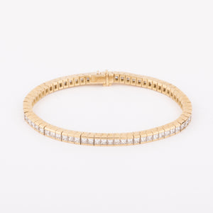 Bracelet riviere diamant taille princesse