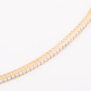 Bracelet riviere diamant taille princesse