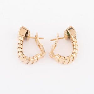 Boucles d'oreilles de la maison Bvlgari en émeraudes sur or jaune