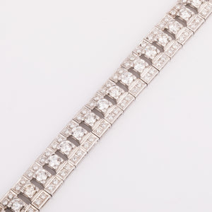 Bracelet diamant en or gris