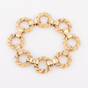 Bracelet or jaune anneaux torsadés  de la maison Chaumet