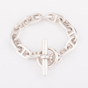 Bracelet en argent de la maison Hermés modèle chaine d'ancre