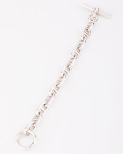 Bracelet en argent de la maison Hermés modèle chaine d'ancre