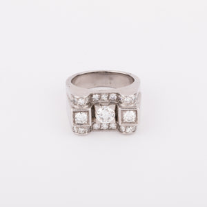 Bague platine et diamant
