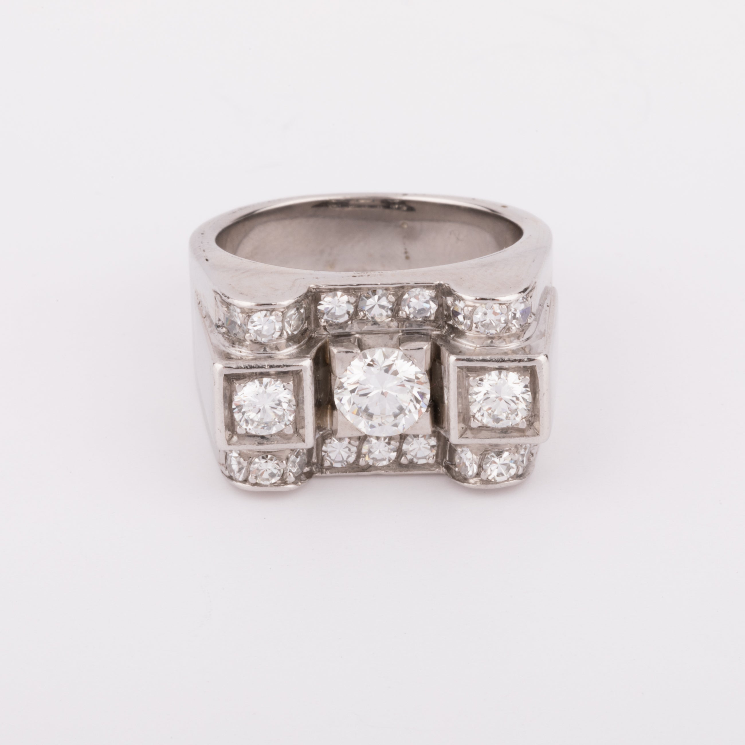 Bague platine et diamant