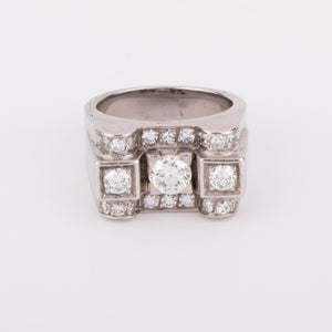 Bague platine et diamant