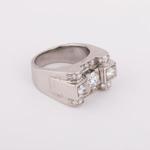 Bague platine et diamant