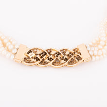 Charger l&#39;image dans la galerie, Collier en perles multirangs et fermoir en diamants
