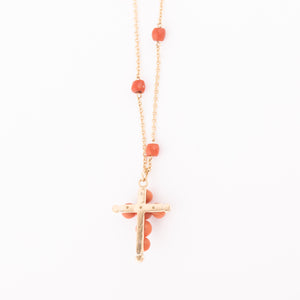 Sautoir en or et corail