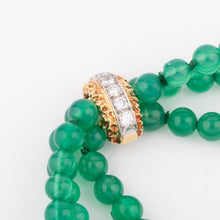 Charger l&#39;image dans la galerie, Bracelet Van Cleef and Arpels en chrysoprase diamants or jaune
