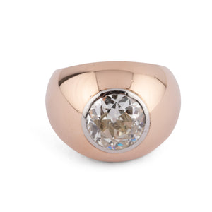 Bague jonc solitaire