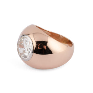 Bague jonc solitaire