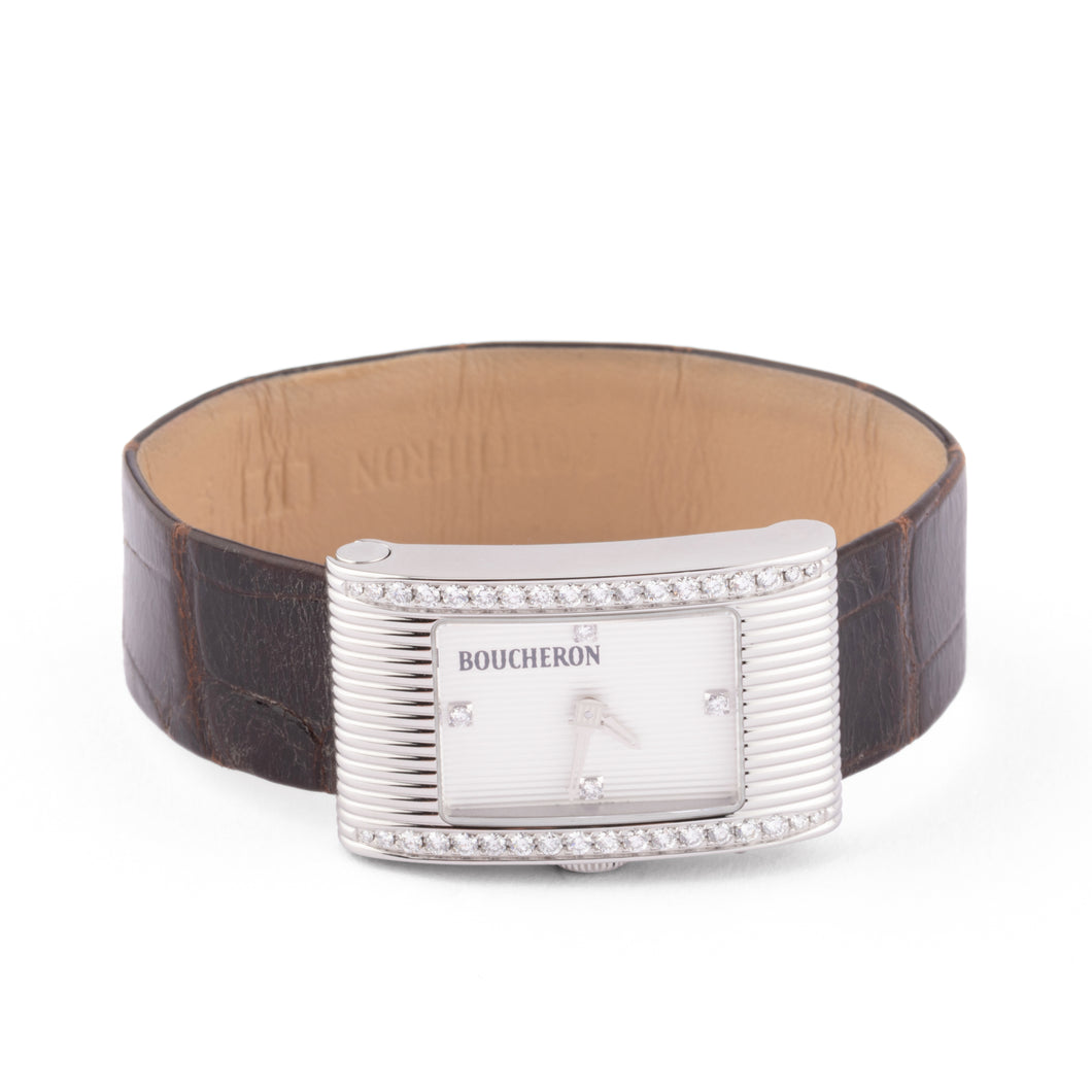 Montre rectangulaire en acier Boucheron collection Reflet