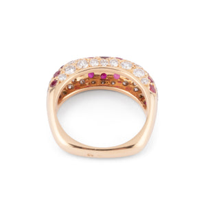 Bague or jaune Boucheron rubis et diamants