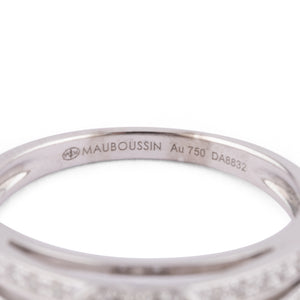 Bague or gris et diamant  de la maison Mauboussin