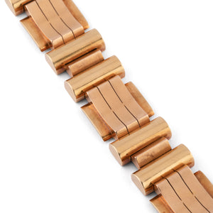 Bracelet Tank en or rose et jaune des années 1945-1955