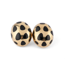 Charger l&#39;image dans la galerie, Boucle d&#39;oreilles or jaune et jade noir Angela Cummings pour Tiffany
