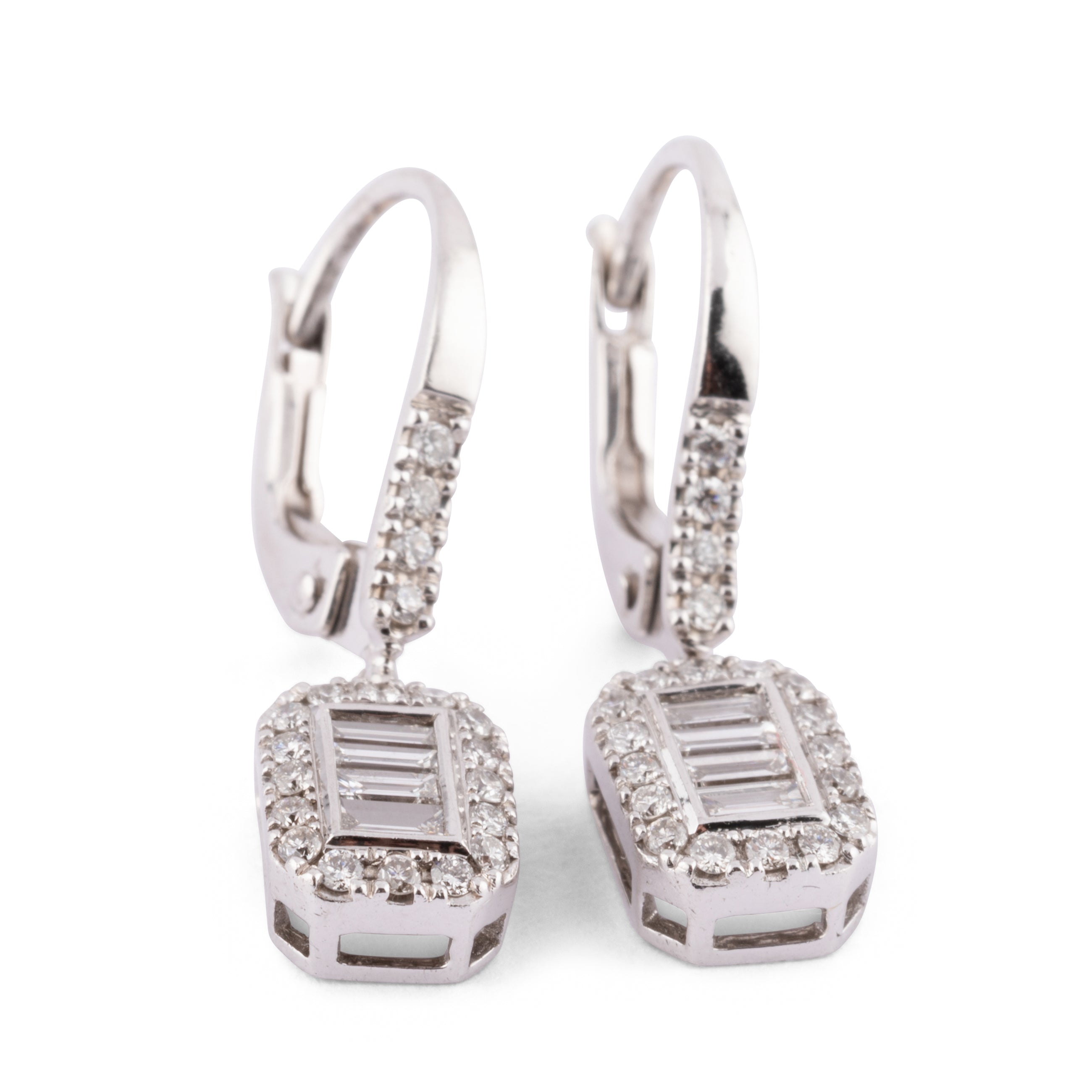 Boucles d'oreilles en or gris et diamant