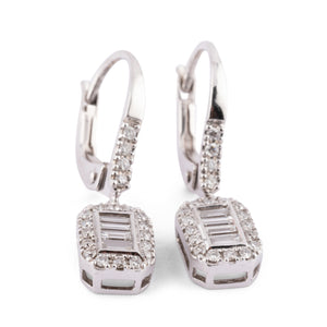 Boucles d'oreilles en or gris et diamant