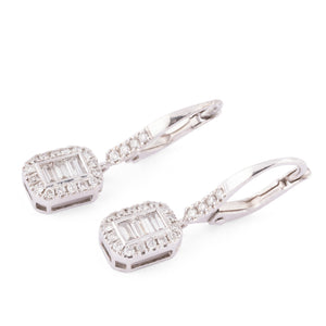 Boucles d'oreilles en or gris et diamant