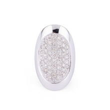 Charger l&#39;image dans la galerie, Bague or gris et diamants design 1970

