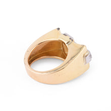 Charger l&#39;image dans la galerie, Bague Tank en platine et or
